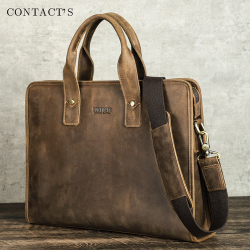 ビジネスブリーフバッグ 14インチノートパソコン用のバッグ 本革レザー