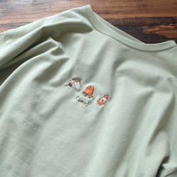 《限定カラー》Camp!ビッグシルエット刺繍Tシャツ《セージグリーン》メンズ レディース トップス キャンプ 2枚目の画像