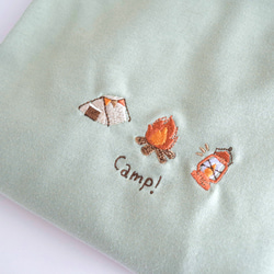 《限定カラー》Camp!ビッグシルエット刺繍Tシャツ《セージグリーン》メンズ レディース トップス キャンプ 11枚目の画像