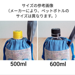 保温・保冷　薔薇柄のペットボトルカバー　1点物　バラ柄　赤　　384 7枚目の画像