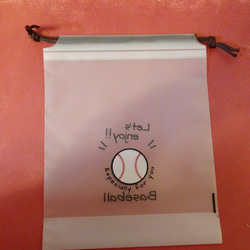 野球ボール柄のミニビニール巾着袋にクッキー4種類詰め合わせ♪(*^▽^*) 5枚目の画像