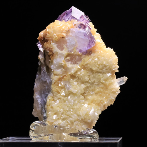 30g【芸術的共生結晶】 天然 フローライト フロゴパイト 水晶 鉱物