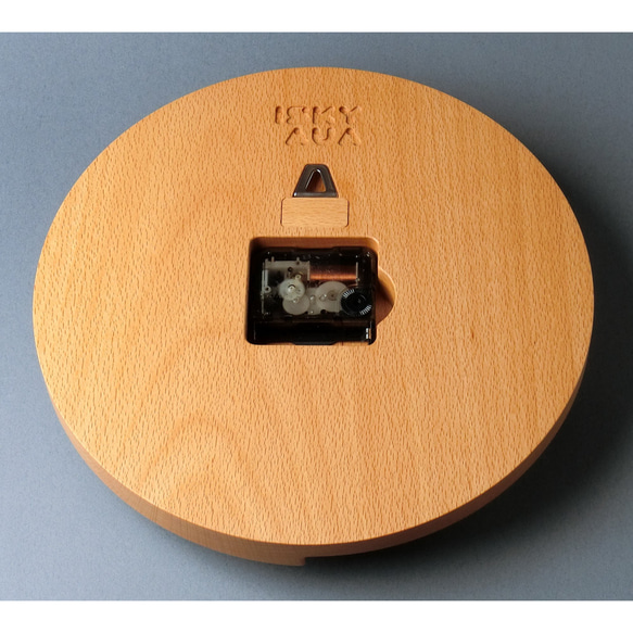 掛け時計（木製・無垢）Wood Wall Clock C-1　ビーチ 5枚目の画像
