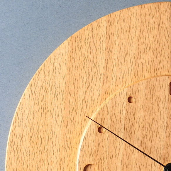 掛け時計（木製・無垢）Wood Wall Clock C-1　ビーチ 6枚目の画像