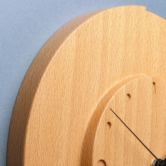 掛け時計（木製・無垢）Wood Wall Clock C-1　ビーチ 7枚目の画像