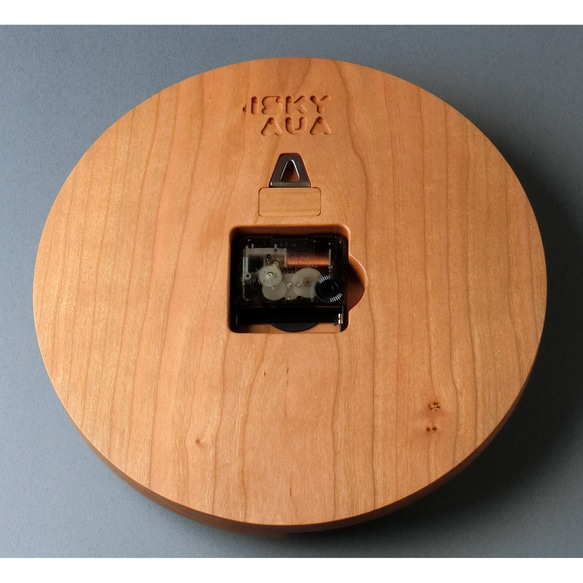 掛け時計（木製・無垢）Wood Wall Clock C-1　ブラックチェリー 5枚目の画像