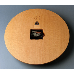 掛け時計（木製・無垢）Wood Wall Clock C-2　ビーチ 5枚目の画像