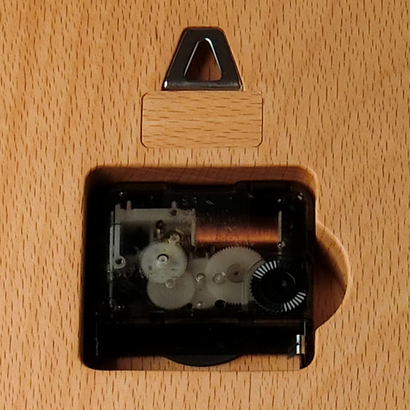 掛け時計（木製・無垢）Wood Wall Clock CS-1　ビーチ 9枚目の画像