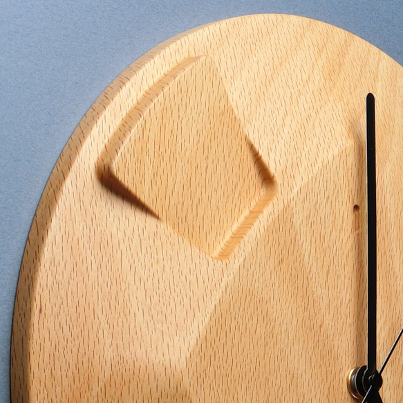 掛け時計（木製・無垢）Wood Wall Clock CS-1　ビーチ 7枚目の画像