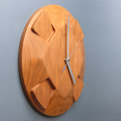 掛け時計（木製・無垢）Wood Wall Clock CS-1　ブラックチェリー 3枚目の画像