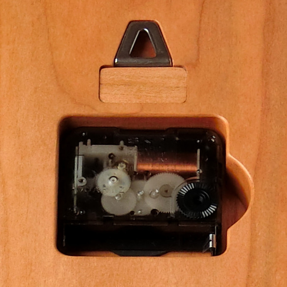 掛け時計（木製・無垢）Wood Wall Clock CS-1　ブラックチェリー 9枚目の画像