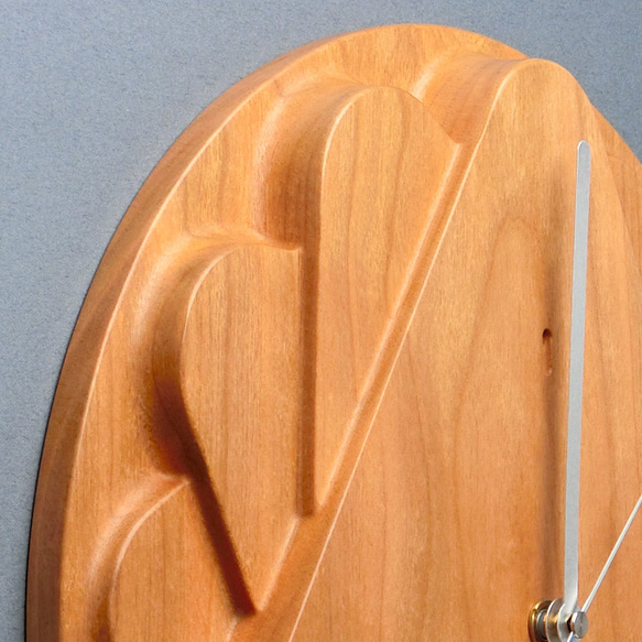 掛け時計（木製・無垢）Wood Wall Clock CT-1　ブラックチェリー 7枚目の画像