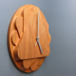 掛け時計（木製・無垢）Wood Wall Clock CT-1　ブラックチェリー 3枚目の画像