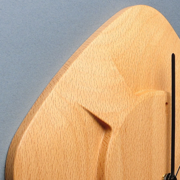 掛け時計（木製・無垢）Wood Wall Clock DC-1　ビーチ 7枚目の画像