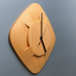 掛け時計（木製・無垢）Wood Wall Clock DC-1　ビーチ 3枚目の画像