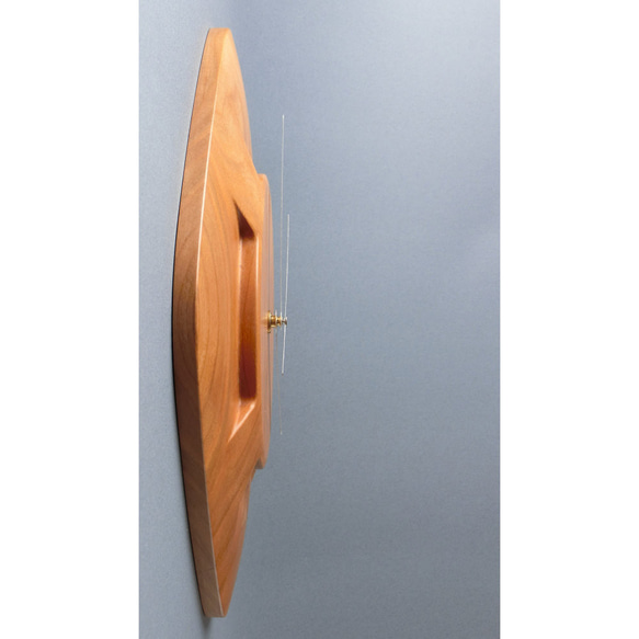掛け時計（木製・無垢）Wood Wall Clock DC-1　ブラックチェリー 4枚目の画像