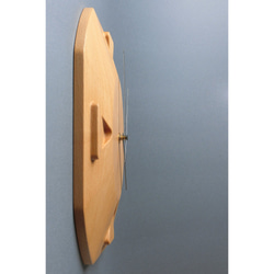掛け時計（木製・無垢）Wood Wall Clock OC-1　ビーチ 4枚目の画像