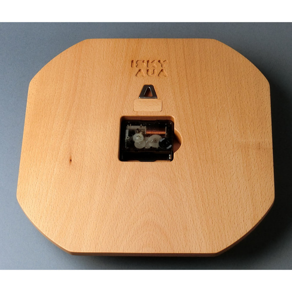 掛け時計（木製・無垢）Wood Wall Clock OC-1　ビーチ 5枚目の画像