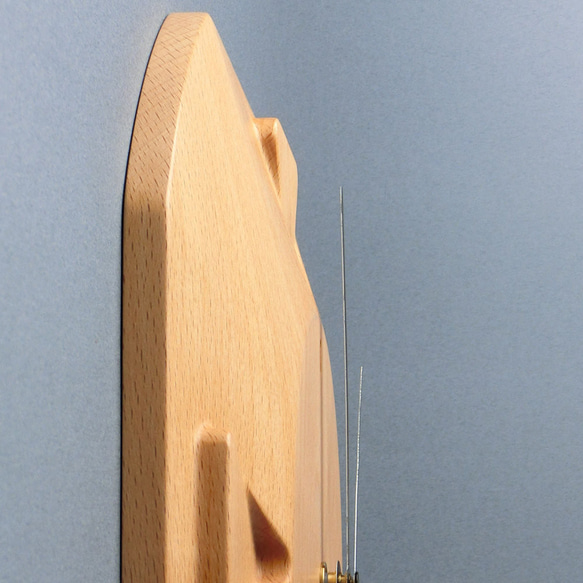 掛け時計（木製・無垢）Wood Wall Clock OC-1　ビーチ 8枚目の画像