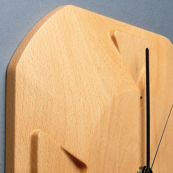 掛け時計（木製・無垢）Wood Wall Clock OC-1　ビーチ 7枚目の画像
