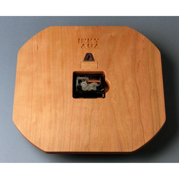 掛け時計（木製・無垢）Wood Wall Clock OC-1　ブラックチェリー 5枚目の画像