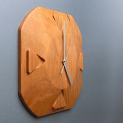 掛け時計（木製・無垢）Wood Wall Clock OC-1　ブラックチェリー 3枚目の画像