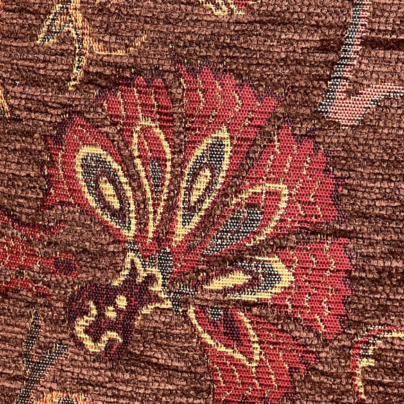 トルコシュニール織　華やかなラーレとカーネーション柄のクッションカバー45x45 2枚目の画像