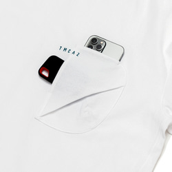 TMCAZ 3D Dual-Pocket Tee [White] 立体轮廓双层口袋宽松短袖T恤 100%棉 第18張的照片