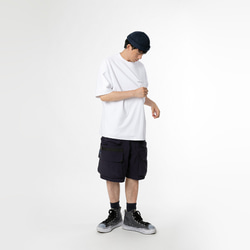 TMCAZ 3D Dual-Pocket Tee [ホワイト] 立体シルエット ダブルポケット ゆったり半袖Tシャツ 綿100％ 7枚目の画像