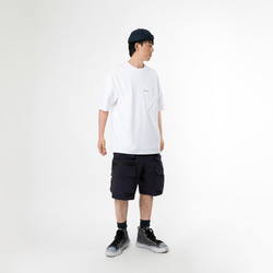 TMCAZ 3D Dual-Pocket Tee [ホワイト] 立体シルエット ダブルポケット ゆったり半袖Tシャツ 綿100％ 6枚目の画像