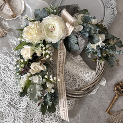 white wedding【ウェディングリースブーケ・ブーケ・リースブーケ