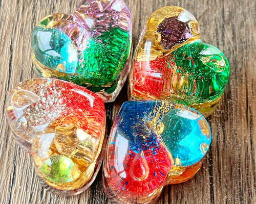 幸運✨オルゴナイト ネックレス ぷっくりハートガネーシャ ソーダライト