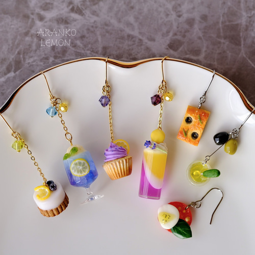 レモンとブルーベリーのレアチーズケーキ＆レモンと夏色クリームソーダ