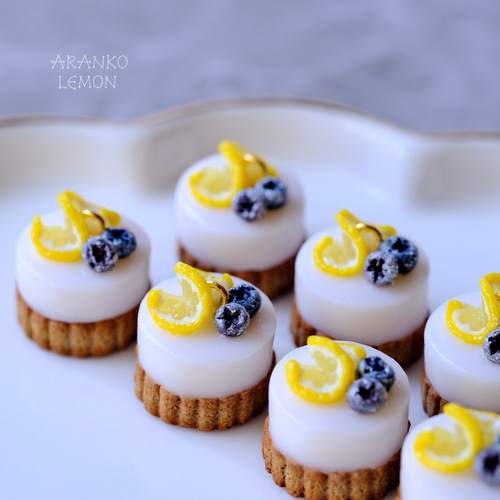 レモンとブルーベリーのレアチーズケーキ＆レモンと夏色クリームソーダ