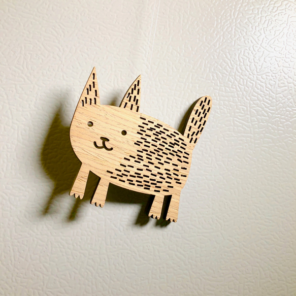 Etno Design かわいい動物の木製オーナメント：Cat（子ネコ） 5枚目の画像