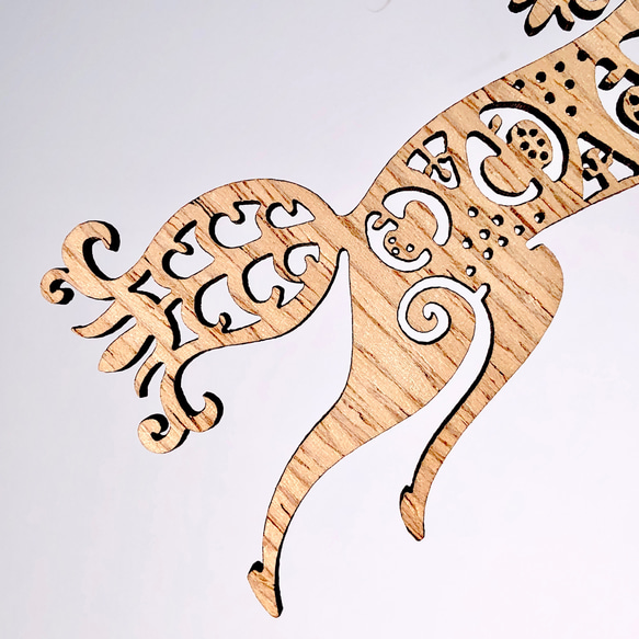 Etno Design かわいい動物の木製オーナメント：Horse（ウマ） 3枚目の画像