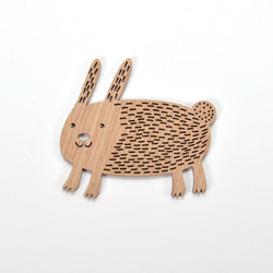 Etno Design かわいい動物の木製オーナメント：Leveret（子ウサギ） 6枚目の画像