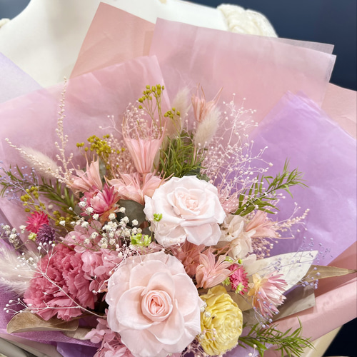 プリザーブドフラワーの花束 ブーケ ortensia(オルテンシア