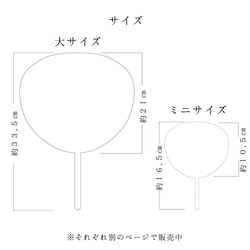 ひまわり柄のお名前入り夏のうちわ大サイズ☆名入れ無料 3枚目の画像