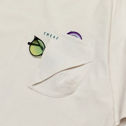 TMCAZ 3D Dual-Pocket Tee [White Onyx] 立体シルエット 2層ポケット ルーズ半袖Tシャツ 綿 18枚目の画像
