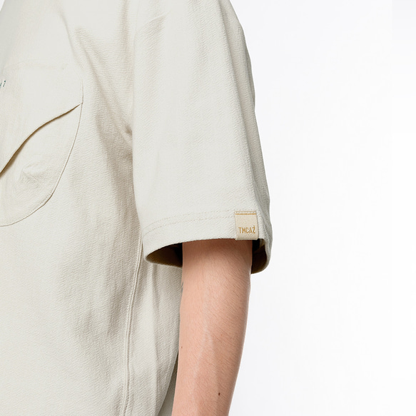 TMCAZ 3D Dual-Pocket Tee [White Onyx] 立体轮廓双层口袋宽松短袖T恤 100%棉 第13張的照片