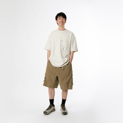 TMCAZ 3D Dual-Pocket Tee [White Onyx] 立体シルエット 2層ポケット ルーズ半袖Tシャツ 綿 5枚目の画像