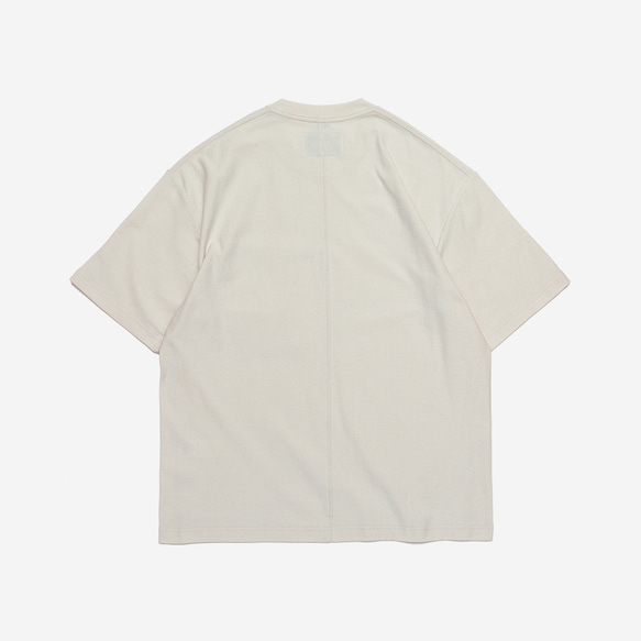 TMCAZ 3D Dual-Pocket Tee [White Onyx] 立体シルエット 2層ポケット ルーズ半袖Tシャツ 綿 16枚目の画像