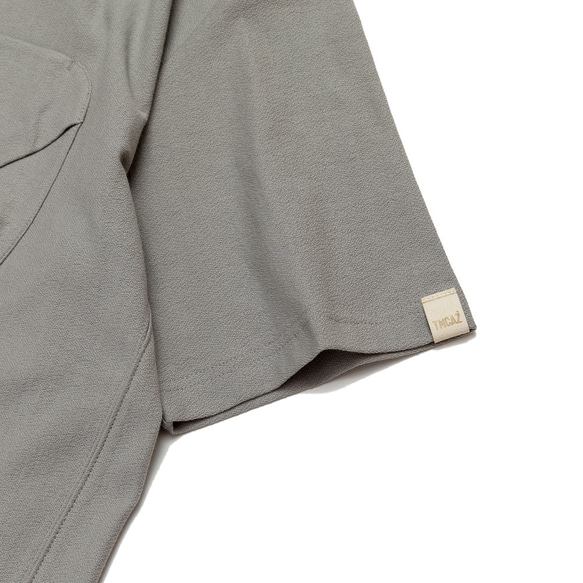 TMCAZ 3D Dual-Pocket Tee 【ストーングレー】 立体シルエット ダブルポケット ルーズ半袖Tシャツ 綿10 19枚目の画像
