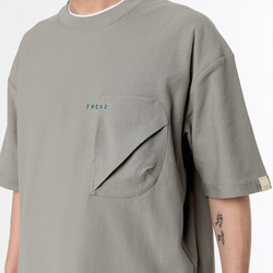 TMCAZ 3D Dual-Pocket Tee [Stone Grey] 立体轮廓双层口袋宽松短袖T恤 100%棉 第11張的照片