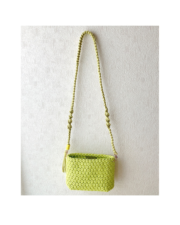 ショルダーバッグイエロー✨ ジーンズに合わせたいシンプルバッグShoulder bag yellow 2枚目の画像