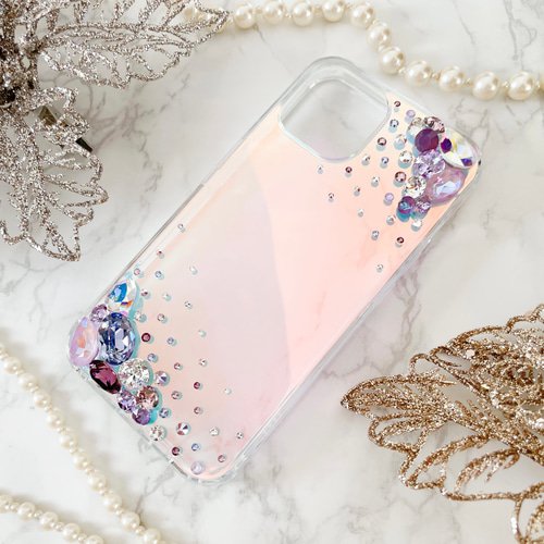 iPhone16pro,Max,15,14,13,12,他オーロラケース スワロフスキー