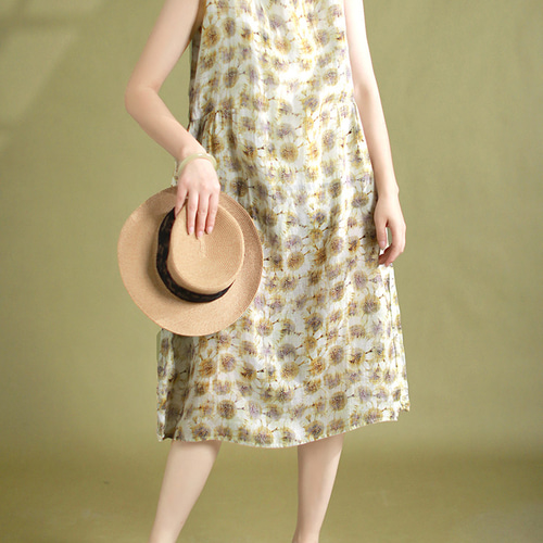 ノースリーブ ワンピース サマーワンピース カジュアル 大人