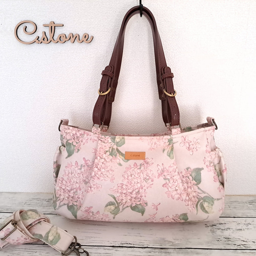 ハンドメイド リバティ ラミネート生地使用 ショルダーバッグ トート