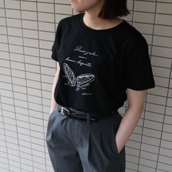 バゲット柄 / 普通【Tシャツ】黒 1枚目の画像